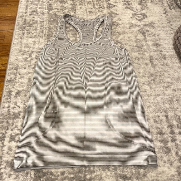 lululemon athletica Tops - Swiftly Tech Black and White Stiped Racerback Tank